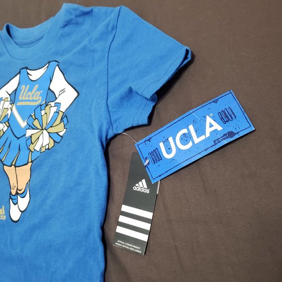 Adidas UCLA T-Shirt Cheerleader Design The Go-To Tee Size 5-6 Brand New With Tag - Picture 4 of 7